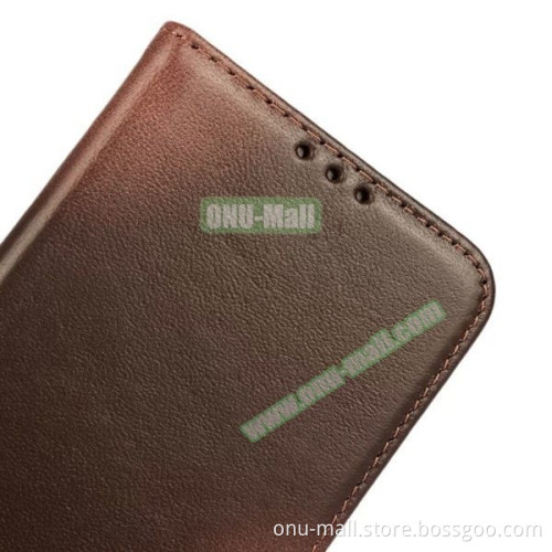 With Card Slots on the Back Lambskin Wallet Style Genuine Leather Case for Samsung Galaxy S6 Cover